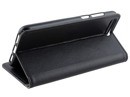 Synthetic Leather Wallet Case with Stand for Huawei Y6 (2018) - Black