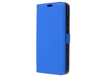 Synthetic Leather Wallet Case with Stand for Huawei Mate 20 - Blue