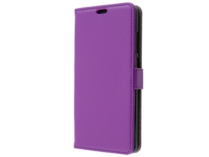 Synthetic Leather Wallet Case with Stand for Huawei Mate 20 - Purple