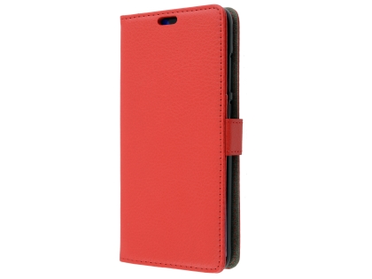 Synthetic Leather Wallet Case with Stand for Huawei Mate 20 - Red