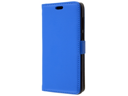 Synthetic Leather Wallet Case with Stand for Huawei Y5 Prime (2018) - Blue