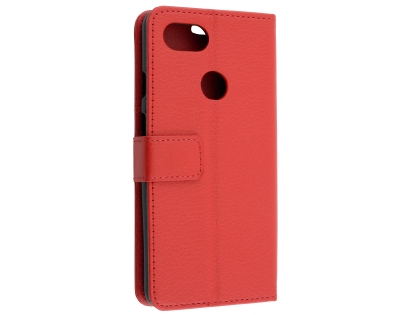 Synthetic Leather Wallet Case with Stand for Google Pixel 3 - Red Synthetic Leather Wallet Case with Stand for Google Pixel 3 - Red