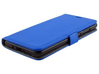 Synthetic Leather Wallet Case with Stand for Huawei Mate 20 - Blue