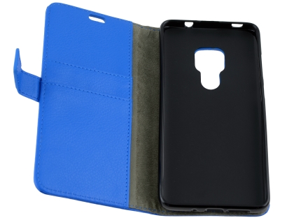 Synthetic Leather Wallet Case with Stand for Huawei Mate 20 - Blue