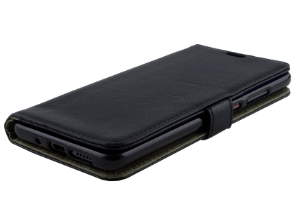 Synthetic Leather Wallet Case with Stand for Huawei Mate 20 - Black