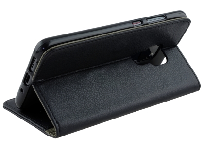 Synthetic Leather Wallet Case with Stand for Huawei Mate 20 - Black