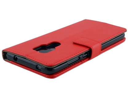 Synthetic Leather Wallet Case with Stand for Huawei Mate 20 - Red