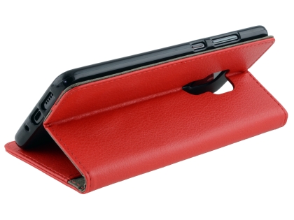 Synthetic Leather Wallet Case with Stand for Huawei Mate 20 - Red