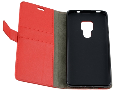 Synthetic Leather Wallet Case with Stand for Huawei Mate 20 - Red