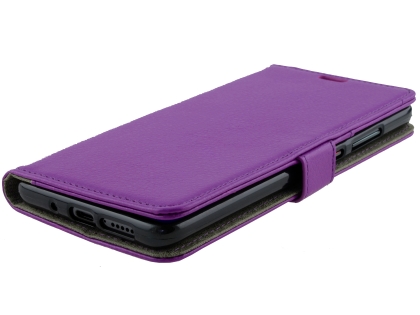 Synthetic Leather Wallet Case with Stand for Huawei Mate 20 - Purple