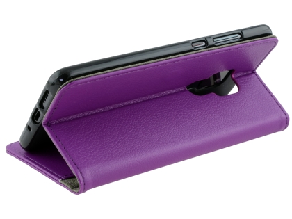 Synthetic Leather Wallet Case with Stand for Huawei Mate 20 - Purple