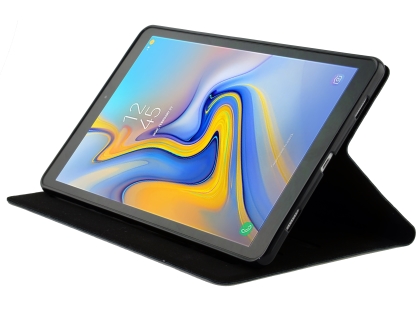 Premium Genuine Leather Slim Portfolio Case with Stand for Samsung Galaxy Tab A 10.5 - Black