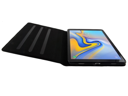 Premium Genuine Leather Slim Portfolio Case with Stand for Samsung Galaxy Tab A 10.5 - Black