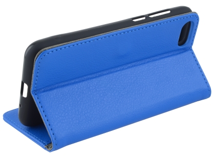 Synthetic Leather Wallet Case with Stand for Huawei Y5 Prime (2018) - Blue