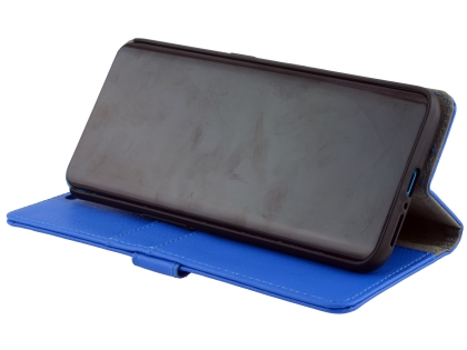 Synthetic Leather Wallet Case with Stand for OPPO Find X - Blue