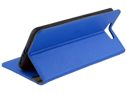 Synthetic Leather Wallet Case with Stand for OPPO Find X - Blue