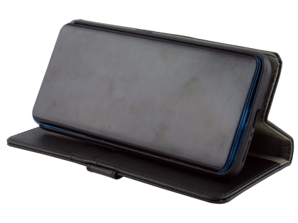 Synthetic Leather Wallet Case with Stand for OPPO Find X - Black