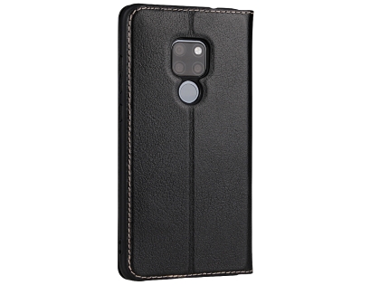 Top Grain Leather Case With Windows for Huawei Mate 20 - Black