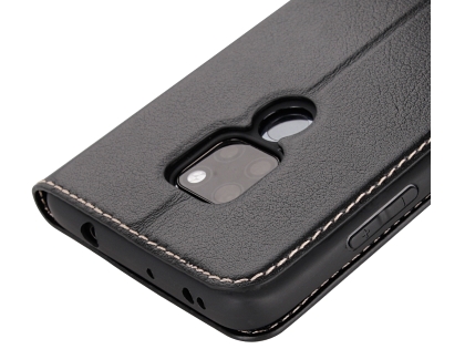 Top Grain Leather Case With Windows for Huawei Mate 20 - Black