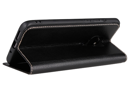 Top Grain Leather Case With Windows for Huawei Mate 20 - Black