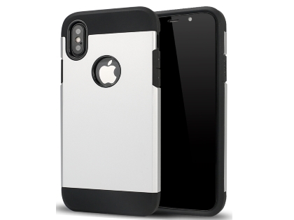 Impact Case for Apple iPhone Xs Max - Silver/Black Impact Case