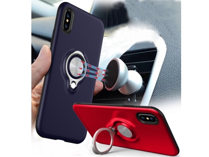 Impact Case With Ring Holder for iPhone Xs Max - Silver
