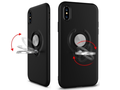 Impact Case With Ring Holder for iPhone Xs Max - Silver
