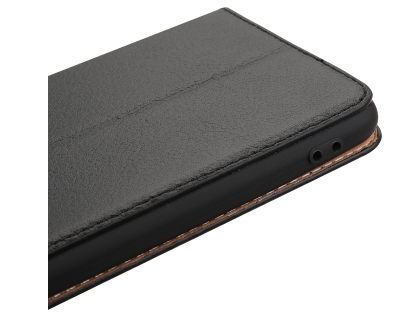 Top Grain Leather Case With Windows for OPPO R15 Pro - Black