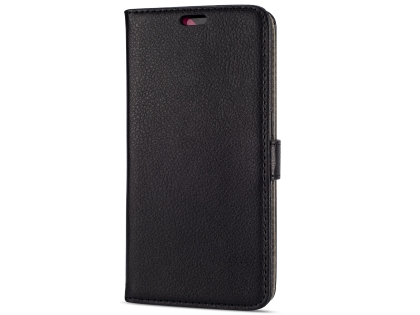 Synthetic Leather Wallet Case with Stand for OPPO R17 Pro - Black