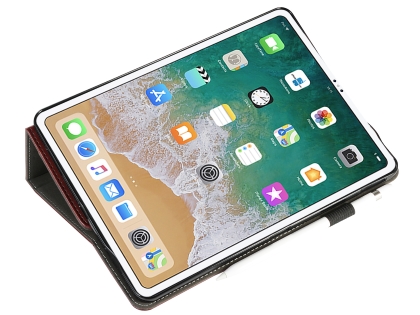 Synthetic Leather Flip Case with Stand for iPad Pro 11 1st Gen (2018) - Burgundy