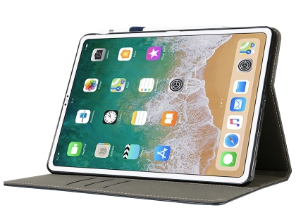 Synthetic Leather Flip Case with Stand for iPad Pro 11 1st Gen (2018) - Midnight Blue