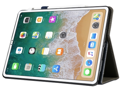 Synthetic Leather Flip Case with Stand for iPad Pro 11 1st Gen (2018) - Midnight Blue