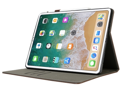 Synthetic Leather Flip Case with Stand for iPad Pro 11 1st Gen (2018) - Brown