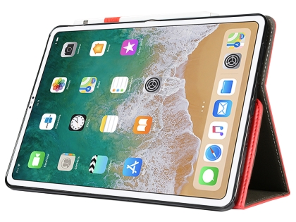 Synthetic Leather Flip Case with Stand for iPad Pro 11 1st Gen (2018) - Red