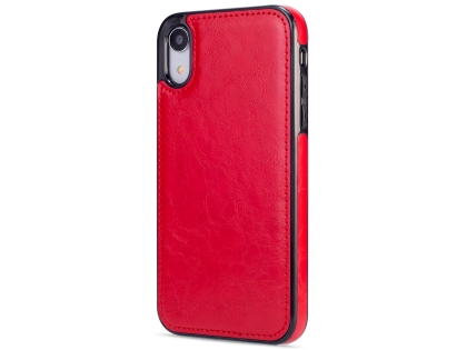 2-in-1 Synthetic Leather Wallet Case for iPhone XR - Red