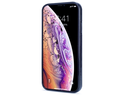 2-in-1 Synthetic Leather Wallet Case for iPhone XR - Midnight Blue