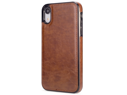 2-in-1 Synthetic Leather Wallet Case for iPhone XR - Brown