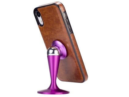 2-in-1 Synthetic Leather Wallet Case for iPhone XR - Brown