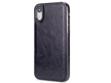2-in-1 Synthetic Leather Wallet Case for iPhone XR - Black