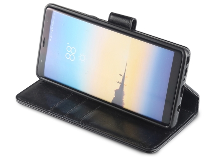 2-in-1 Synthetic Leather Wallet Case for Samsung Galaxy Note8 - Black