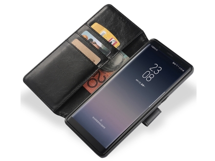 2-in-1 Synthetic Leather Wallet Case for Samsung Galaxy Note8 - Black