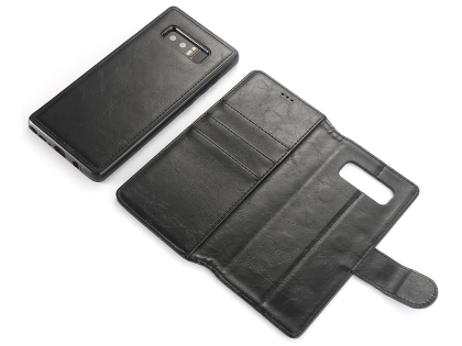 2-in-1 Synthetic Leather Wallet Case for Samsung Galaxy Note8 - Black