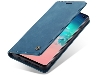 CaseMe Slim Synthetic Leather Wallet Case with Stand for Samsung Galaxy S10 - Teal Leather Wallet Case