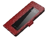 Top Grain Leather Case With Windows for Huawei P30 - Rosewood Leather Case