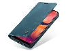 CaseMe Slim Synthetic Leather Wallet Case with Stand for Samsung Galaxy A20 - Teal Leather Wallet Case