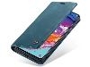 CaseMe Slim Synthetic Leather Wallet Case with Stand for Samsung Galaxy A70 - Teal Leather Wallet Case