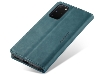 CaseMe Slim Synthetic Leather Wallet Case with Stand for Samsung Galaxy S20+ - Teal Leather Wallet Case
