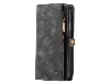 CaseMe 2-in-1 Synthetic Leather Wallet Case for iPhone 11 - Khaki/Grey Leather Wallet Case