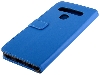 Synthetic Leather Wallet Case with Stand for LG K61 - Blue Leather Wallet Case