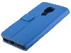 Synthetic Leather Wallet Case with Stand for Motorola Moto G9 Play - Blue Leather Wallet Case